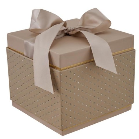 CREAM SCATOLA QUADRATA GRANDE 18.4X18.4X16.2